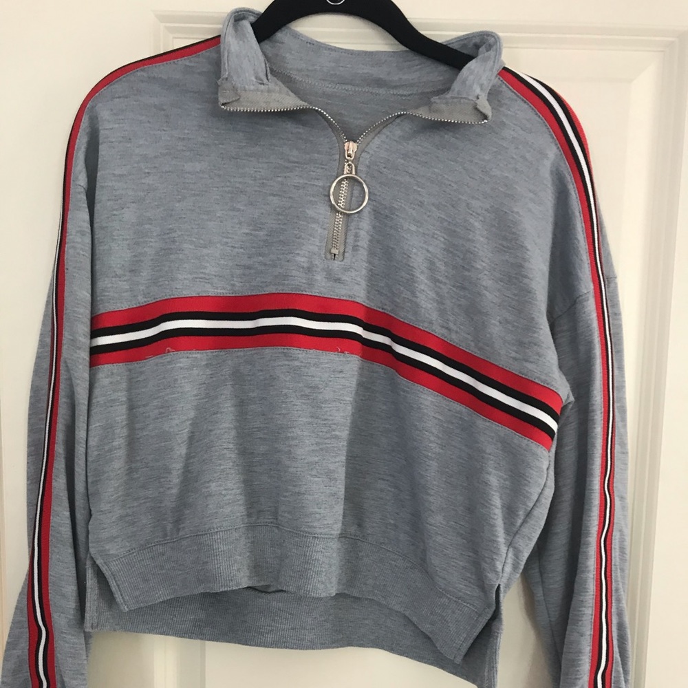 Half-zip Cropped Sweatshirt